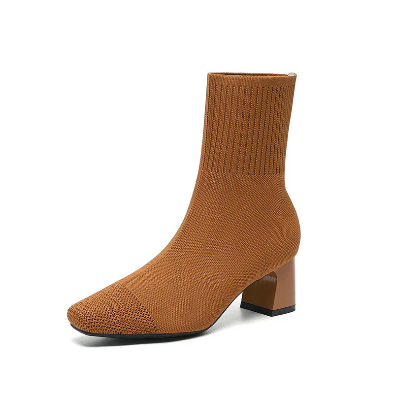 Bottines Chaussette Élégantes Talon Confort Moderne