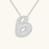 Collier à Initiale Bubble en Acier Inoxydable