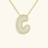 Collier à Initiale Bubble en Acier Inoxydable