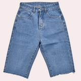 Short Bermuda en Jean Taille Haute
