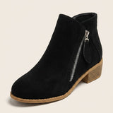 Bottines femme à zip latéral et semelle rembourrée
