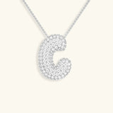 Collier à Initiale Bubble en Acier Inoxydable