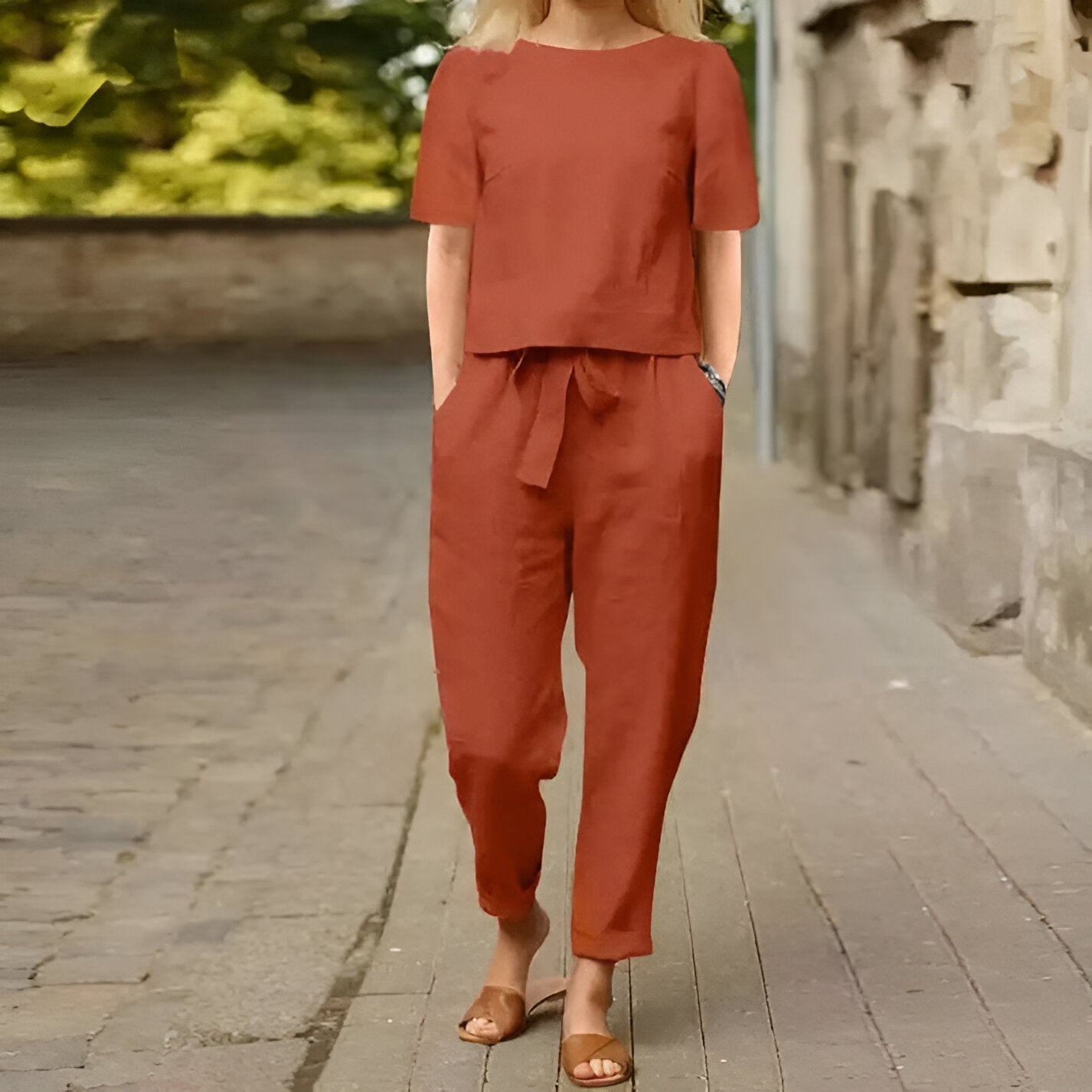 Ensemble Fluide Minimaliste Confort Quotidien Chic
