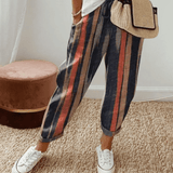 Pantalon Imprimé Taille Élastique