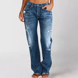 Jean femme large coupe décontractée en denim