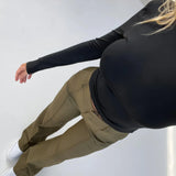 Pantalon Large Taille Haute Coupe Droite Élégance Quotidienne