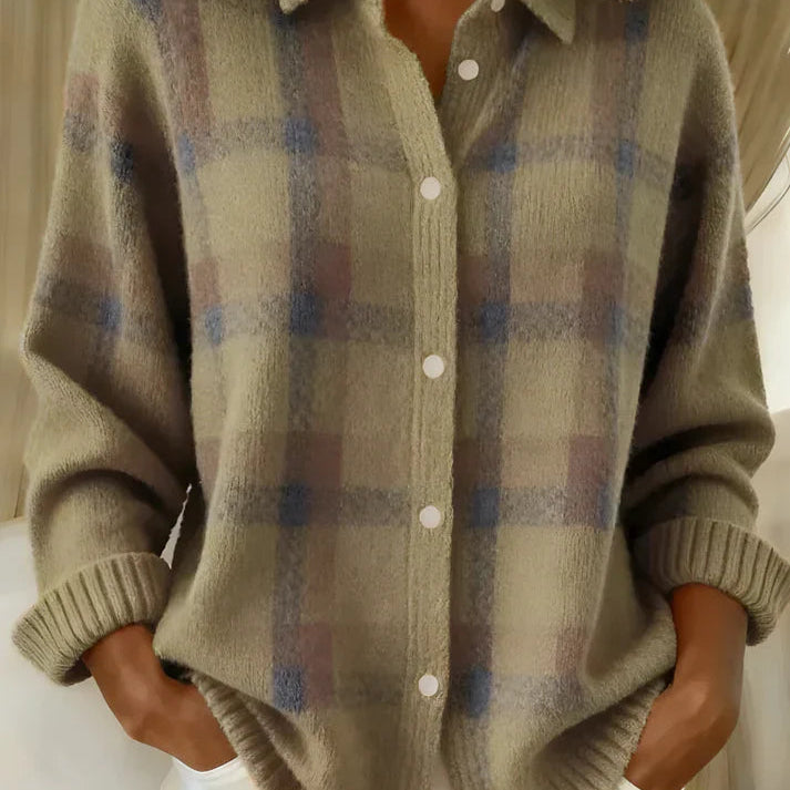 Chemise Femme à Carreaux Boutonnée