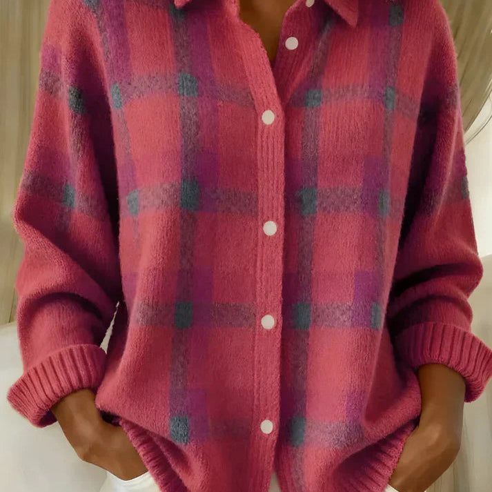 Chemise Femme à Carreaux Boutonnée