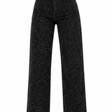 Jean Taille Haute Coupe Large Denim Confort Moderne