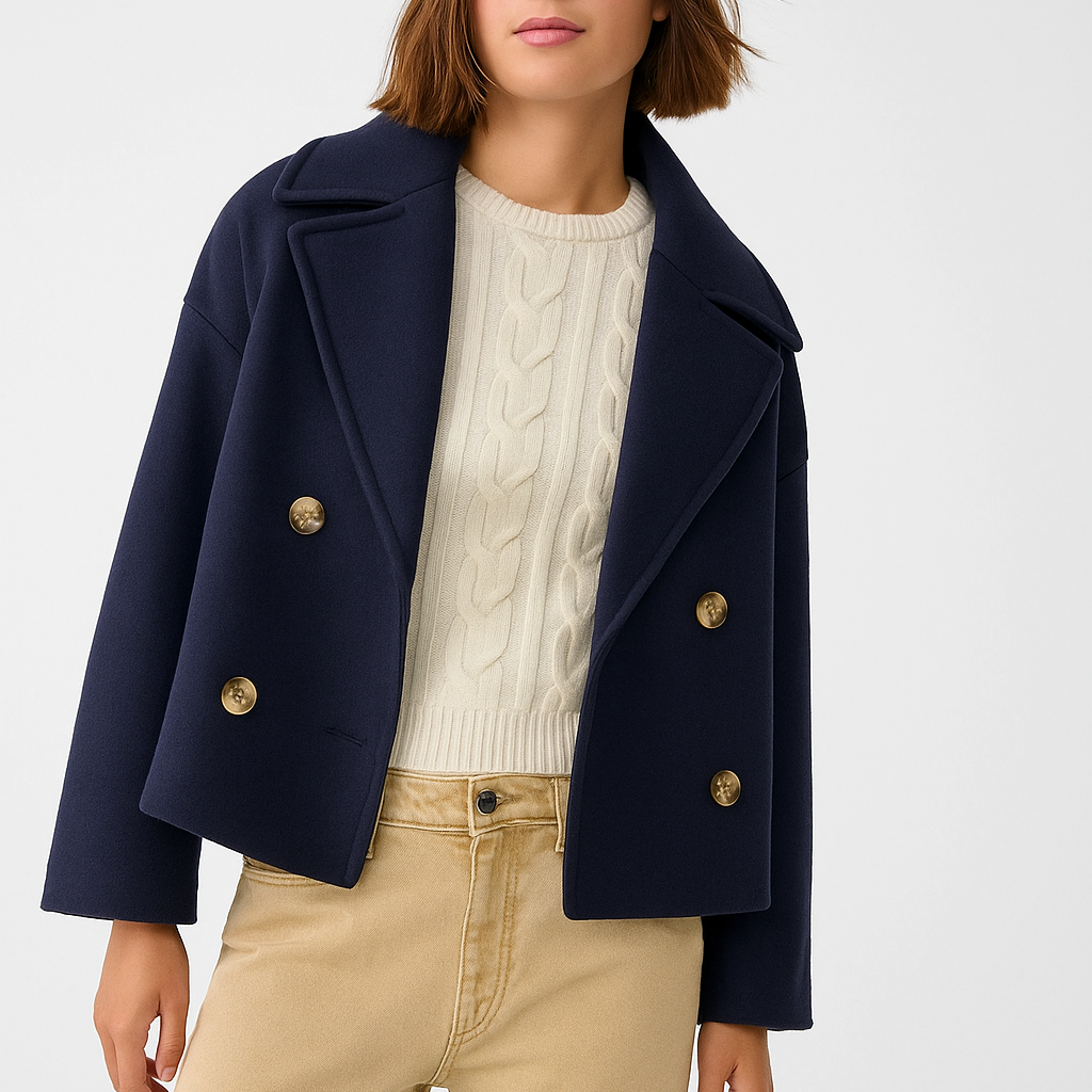 Veste Femme Courte Double Boutonnage Élégante