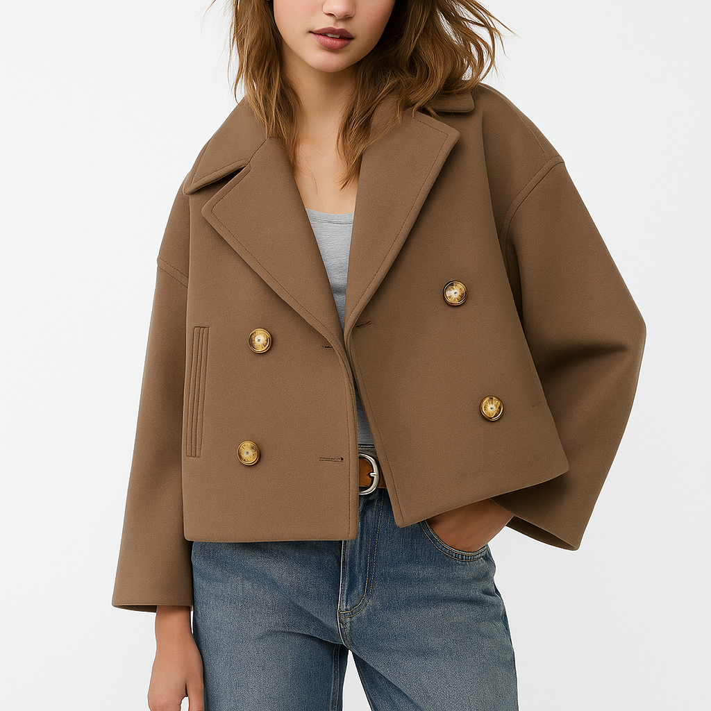 Veste Femme Courte Double Boutonnage Élégante