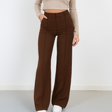 Pantalon Large Taille Haute Coupe Fluide Élégance Moderne