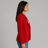 Blazer femme en maille ponte un bouton