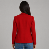 Blazer femme en maille ponte un bouton