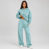 Ensemble femme sweat à capuche oversize et pantalon molletonné