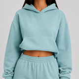 Ensemble femme sweat à capuche oversize et pantalon molletonné