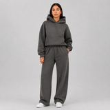 Ensemble femme sweat à capuche oversize et pantalon molletonné
