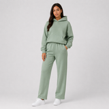 Ensemble femme sweat à capuche oversize et pantalon molletonné