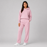 Ensemble femme sweat à capuche oversize et pantalon molletonné