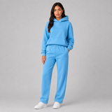 Ensemble femme sweat à capuche oversize et pantalon molletonné
