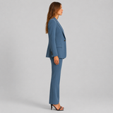 Tailleur femme blazer à revers cranté et pantalon droit