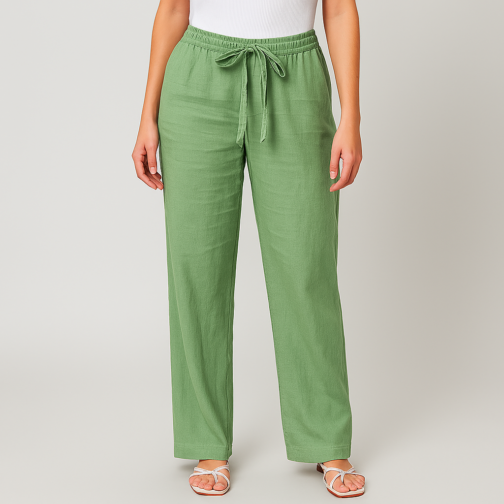 Pantalon Fluide Taille Élastique Cordon Confort
