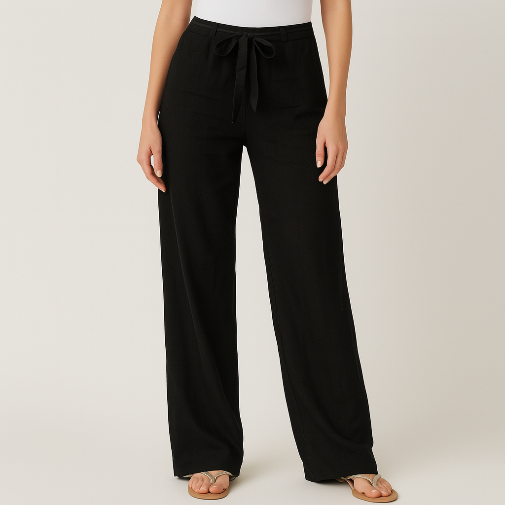 Pantalon Fluide Taille Élastique Cordon Confort