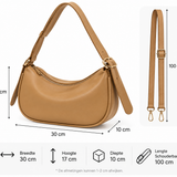 Sac Croissant Bandoulière Femme Réglable à Zip