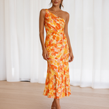 Robe Midi Femme Fleurie Bustier Sans Bretelles