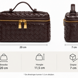 Sac à main tressé compact en cuir vegan