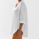 Chemise Ample à Motif Œil et Manches Longues