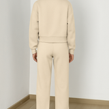 Ensemble Jogging Zip Pantalon Large Coupe Moderne Confort Casual