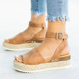 Sandales Compensées Espadrilles à Bride