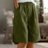 Short Ample Femme à Taille Élastiquée