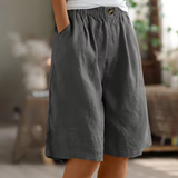 Short Ample Femme à Taille Élastiquée
