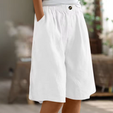 Short Ample Femme à Taille Élastiquée
