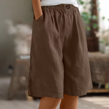 Short Ample Femme à Taille Élastiquée