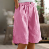 Short Ample Femme à Taille Élastiquée