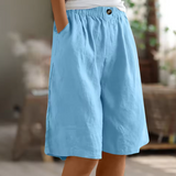 Short Ample Femme à Taille Élastiquée
