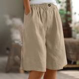 Short Ample Femme à Taille Élastiquée