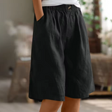 Short Ample Femme à Taille Élastiquée