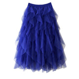 Jupe Longue Femme en Tulle Plissé