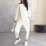 Ensemble Femme Deux Pièces avec Sweat à Capuche et Pantalon