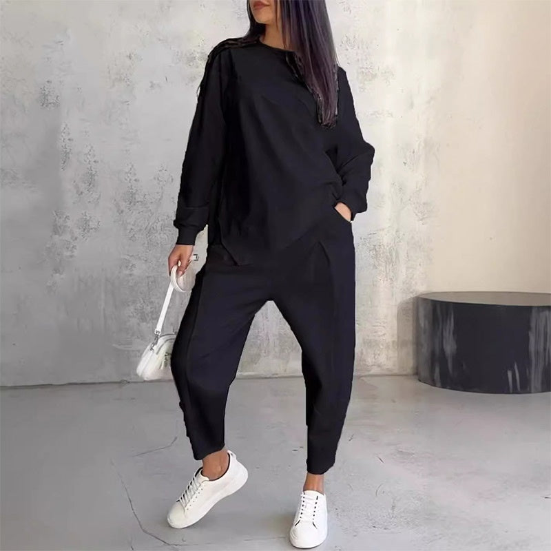 Ensemble Femme Deux Pièces avec Sweat à Capuche et Pantalon