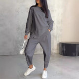 Ensemble Femme Deux Pièces avec Sweat à Capuche et Pantalon
