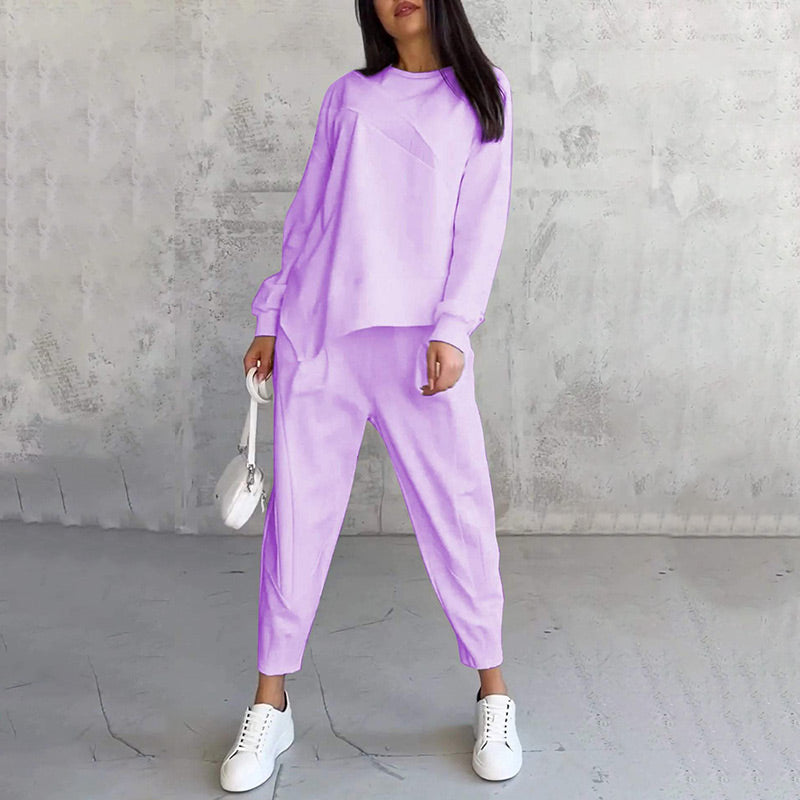Ensemble Femme Deux Pièces avec Sweat à Capuche et Pantalon
