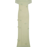 Robe Longue Maternité à Épaules Dénudées