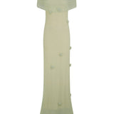 Robe Longue Maternité à Épaules Dénudées