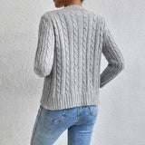 Strik Cardigan Med Strukturmønster Elegant Komfort Stil