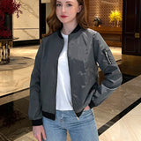 Blouson bomber femme léger à fermeture zippée